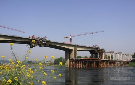 7m长现浇板桥设计资料下载-[湖北]跨江大桥宽7m长144m跨径12m贝雷桁架栈桥安全施工专项方案133页