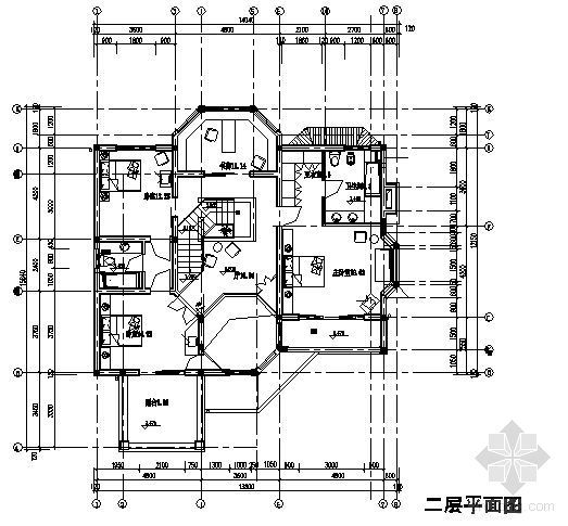 [上海]某独立别墅小区十二套二层别墅方案图-2