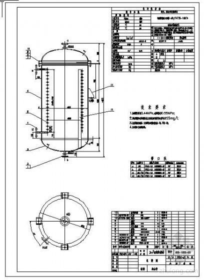 换热器安装图CAD资料下载-3m的盘管换热器大样图
