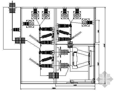 高压柜装配图资料下载-35kv旁路柜装配图