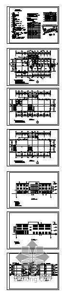 多层框架办公楼建筑图纸资料下载-某框架办公楼全套图纸