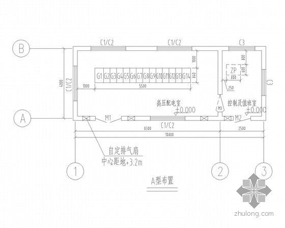 [广东]10kV配网工程电缆配电所典型设计图集-电气布置平面图