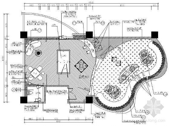 酒店总统房的CAD平面图资料下载-某总统房装修平面图