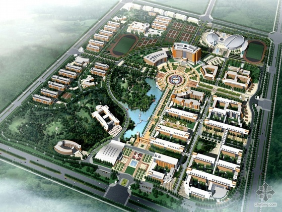 高校入口景观设计资料下载-湖南高校校园景观设计（一）