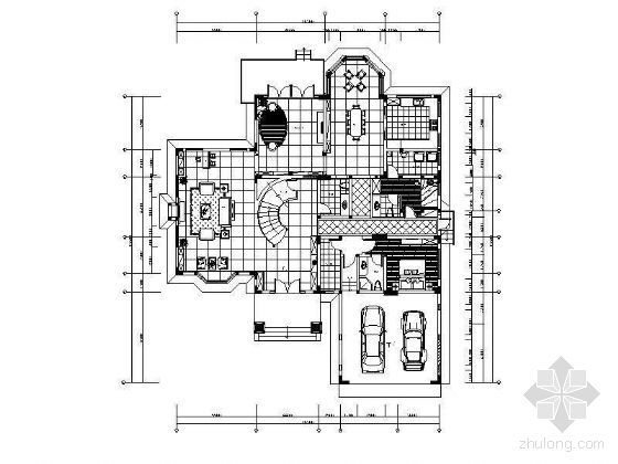 两个单元的住宅平面图资料下载-两层别墅平面图设计