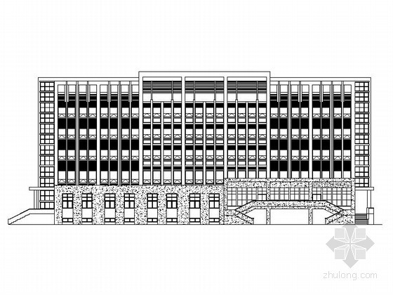 五层行政楼总平面图资料下载-某小学五层行政楼建筑施工图