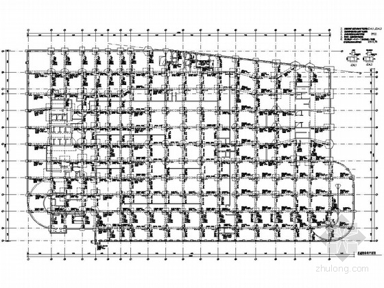 20层公寓核心筒资料下载-[上海]22层框剪写字楼、酒店、公寓式酒店结构图（两层大地下室）