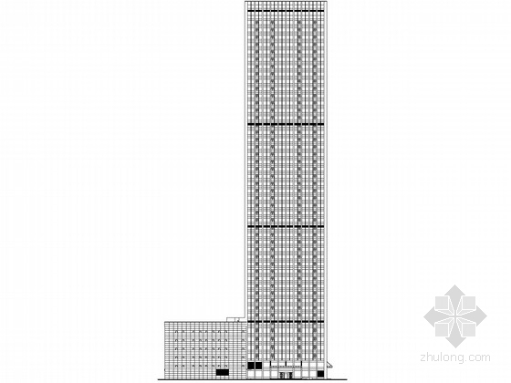 武汉高层框架建筑施工图资料下载-[武汉]某48层商业综合体建筑施工图（202米）