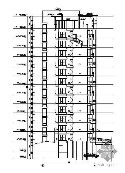 某十一层国际花园别墅住宅建筑施工图- 