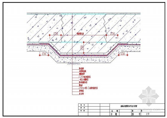 后浇带图集节点大样资料下载-底板后浇带防水节点大样图
