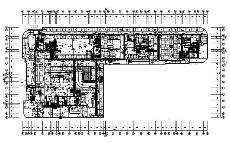 天津大型商业广场商业办公楼二次出图电气施工图-地下室弱电平面图