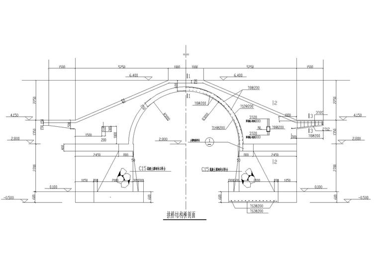 凉亭结构建筑施工图资料下载-古典拱桥结构建筑结构施工图