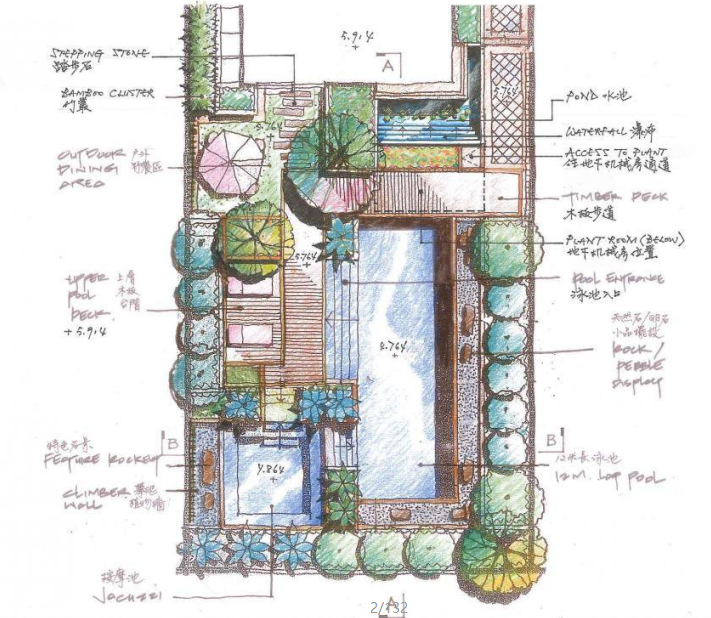 133张别墅庭院景观&小尺寸节点景观手绘平面图-133张庭院景观&小尺寸节点手绘 2