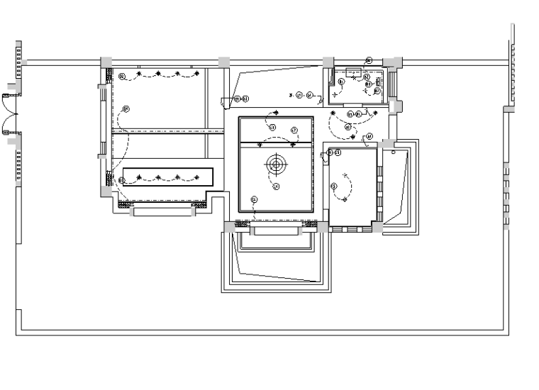 [云南]大理王宫别院115户型设计施工图（附效果图）-一层开关控制图