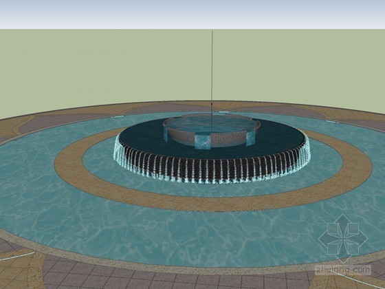 水景喷泉sketchup资料下载-景观水景模型SketchUp模型下载