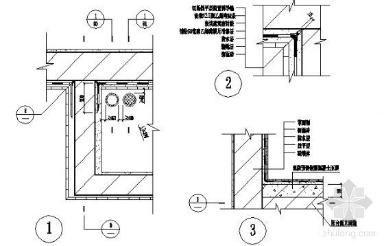 阳台部位悬挑架资料下载-阳台、阳台压顶与外墙交接部位构造图