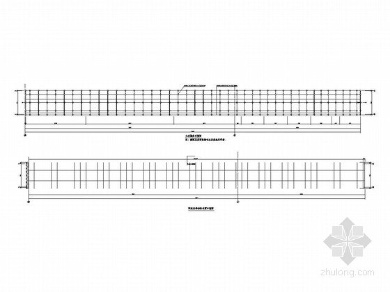[浙江]双层空间网架结构广场结构施工图-主次檩条布置图与网架底部铝板布置示意图 