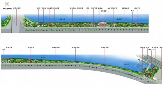 景观小品手绘立面图资料下载-[浙江]环城道路两侧综合整治工程景观规划方案