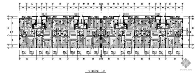 地暖设计CAD图纸资料下载-某高层住宅楼地暖图纸
