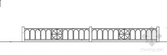铁艺花拱门施工图资料下载-特色铁艺围墙施工图
