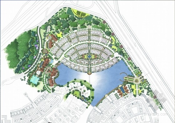 住宅区概念方案资料下载-[东莞]住宅区景观设计概念方案