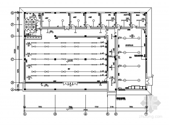 矿井空气调节资料下载-矿井食堂及班中餐照明图