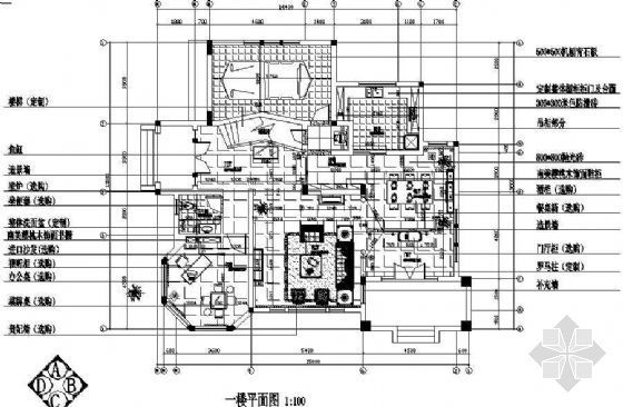 欧式住宅两层五居室资料下载-一套欧式两层别墅的施工图