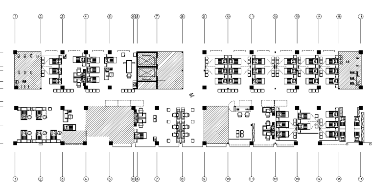 儿童医院改建工程装饰施工图预算（含图纸、计算书）-二层平面布置图1