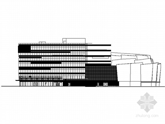 五层中型商场设计方案资料下载-某五层剧场建筑设计方案图
