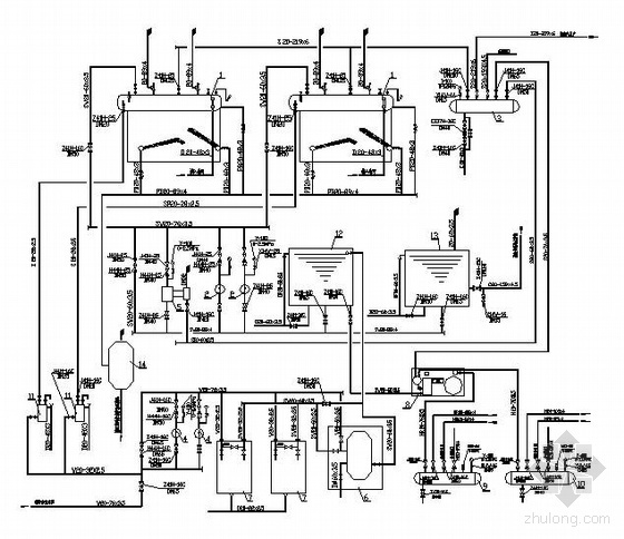 锅炉房排污设计图纸资料下载-锅炉房初步设计图纸