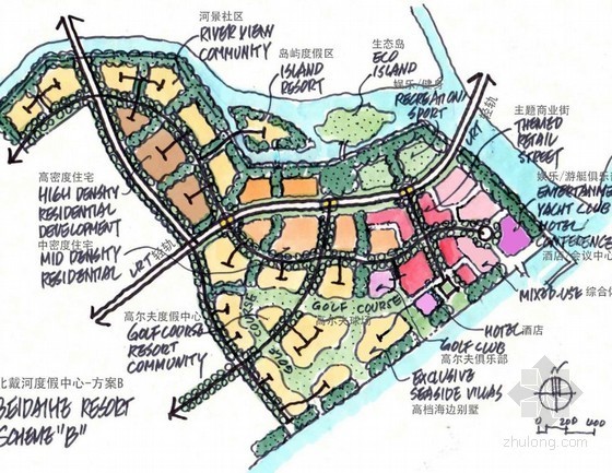 概念规划CAD图纸资料下载-[秦皇岛]新区概念规划方案