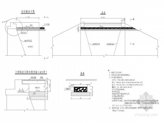排水桥梁资料下载-桥梁工程U台台后排水构造图