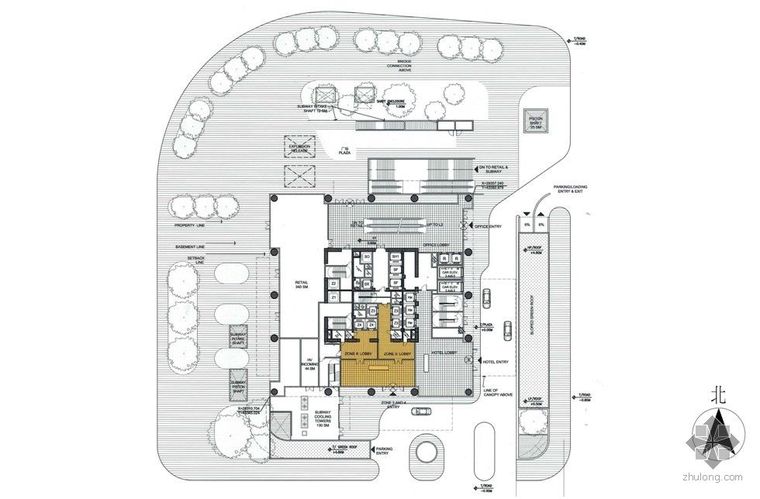 商铺住宅开发设计方案资料下载-[广州]某综合开发楼概念设计方案