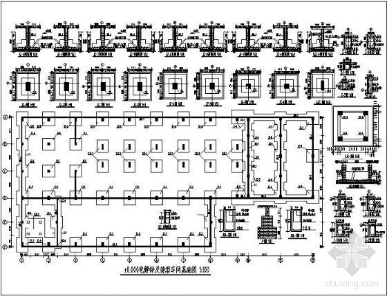 电解车间基础图资料下载-某电解锌及铸型车间基础图