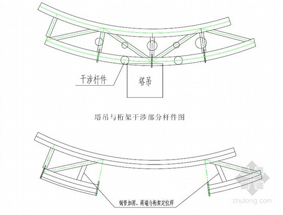 [北京]大学体育馆工程钢屋盖施工组织设计-加固做法图 