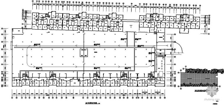 地下车库平面CAD资料下载-地下车库电缆桥架平面图