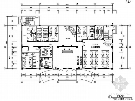 科技空间室内装修资料下载-[江苏]三层科技公司办公楼室内装修图