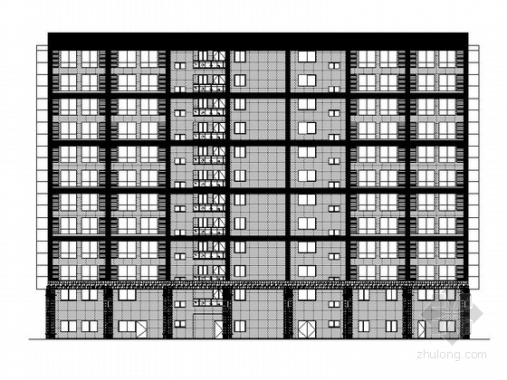社区楼建筑结构图资料下载-[成都]六层玻璃幕墙社区办公楼建筑施工图（含结构图）