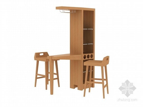 家具CAD贴图资料下载-餐厅家具3D模型下载
