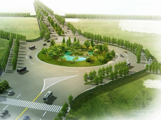 市政工程道路护栏节点资料下载-[湖北]滨水生态绿道道路景观节点设计方案