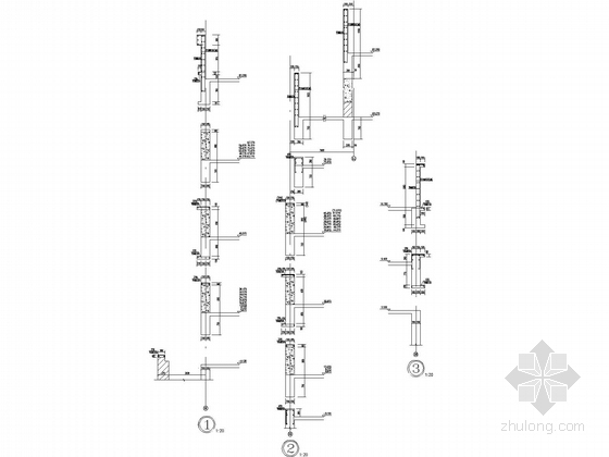 [山西]物流园两栋22层框剪配送中心结构施工图-墙体节点