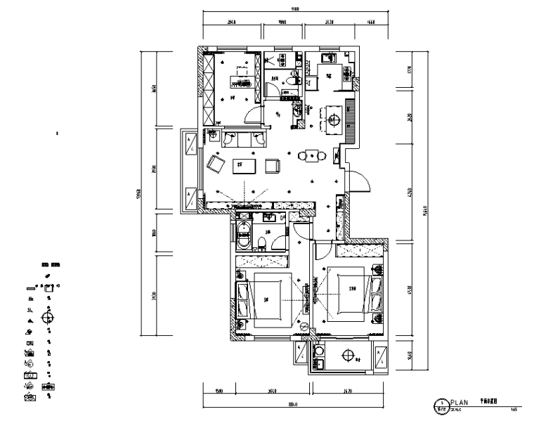大宴会厅墙面效果图资料下载-混搭风格梦想家住宅设计施工图（附效果图）