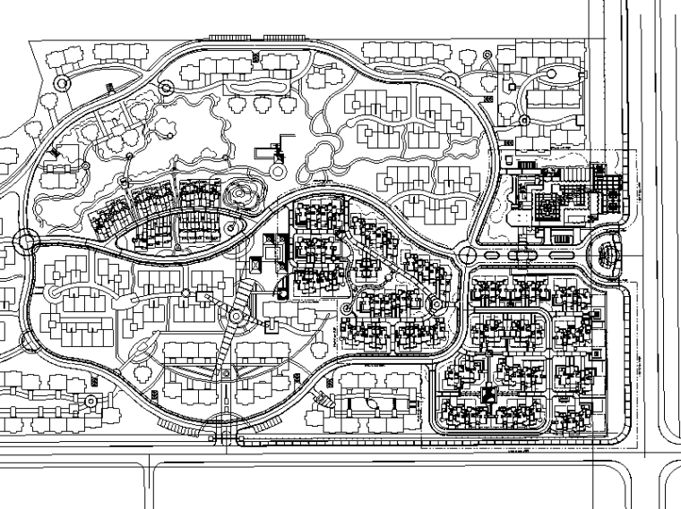 施工区大门立面图资料下载-[江苏]南京山水华门居住区景观施工图设计（包含CAD）