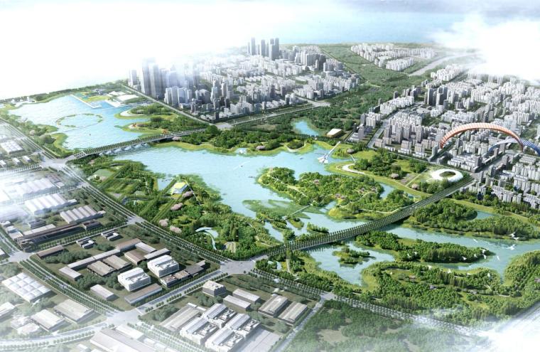工业园景观规划方案设计资料下载-[江西]南昌儒乐湖景观规划方案设计文本（PDF+97页）