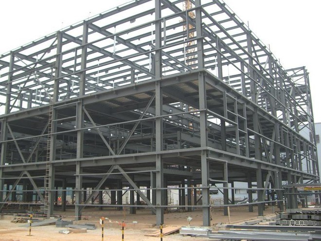 钢结构墙面檩条连接大样资料下载-钢结构主要施工工艺流程