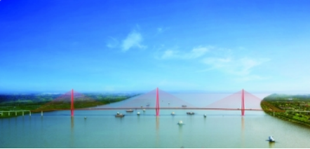 南京长江五桥建设工程进展顺利BIM+装配式用全了！-侧面效果图