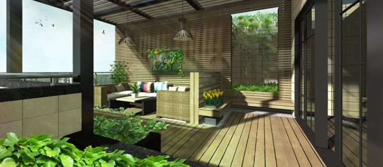 私人楼顶花园设计资料下载-深圳蛇口私人别墅花园