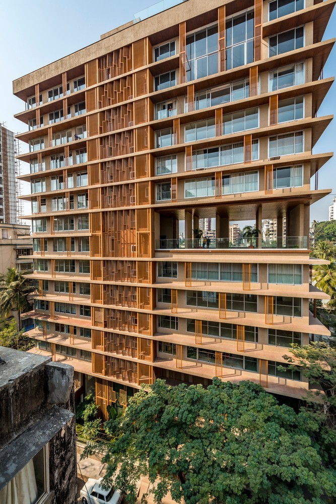 孟买公寓资料下载-印度Pali Palms公寓楼，阳光和风的耳语