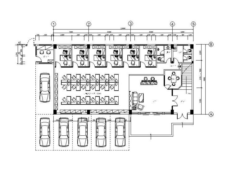 工厂废气处理施工图资料下载-某工厂办公室全套CAD施工图