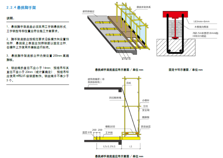 建筑工程文明施工与安全管理标准化图集PDF（138页，实例应用）-悬挑脚手架